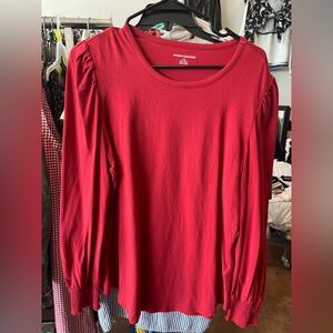 Amazon Essentials Women's Long Sleeve Red Tee